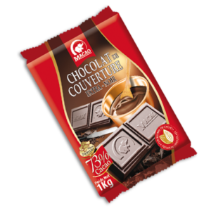 COUVERTURE DE CHOCOLAT NOIRE 73% CACAO