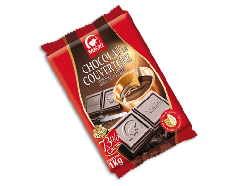 COUVERTURE DE CHOCOLAT NOIRE 73% CACAO