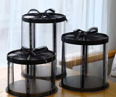 Boîte à gâteau transparente round - Image 4