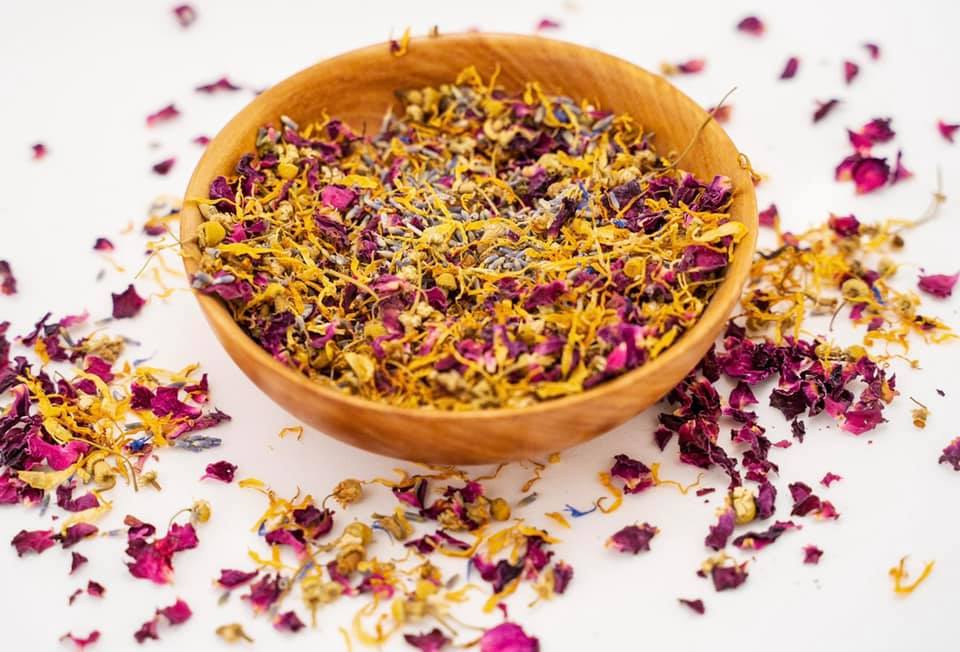 Mélange de fleurs comestibles séchées » flower mix nature «