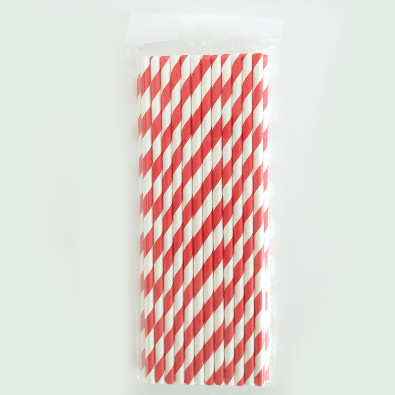 25 Pailles Papier pour Cake Pops Rayées - Image 21