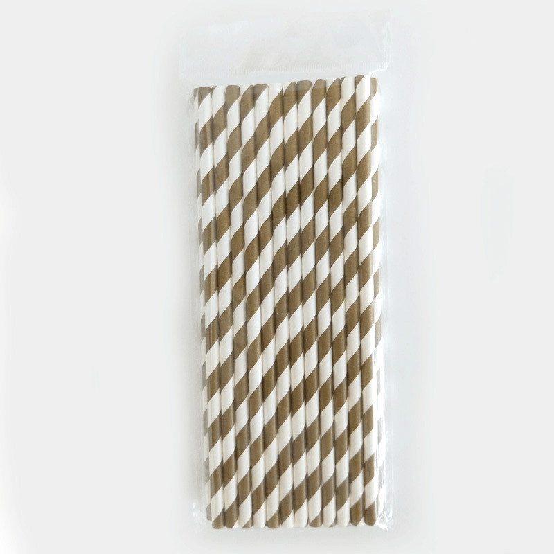 25 Pailles Papier pour Cake Pops Rayées - Image 29