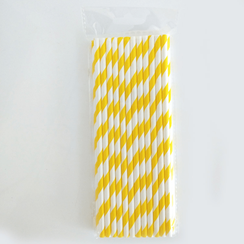 25 Pailles Papier pour Cake Pops Rayées - Image 24