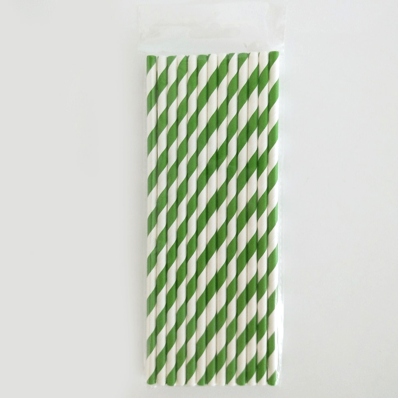 25 Pailles Papier pour Cake Pops Rayées - Image 31