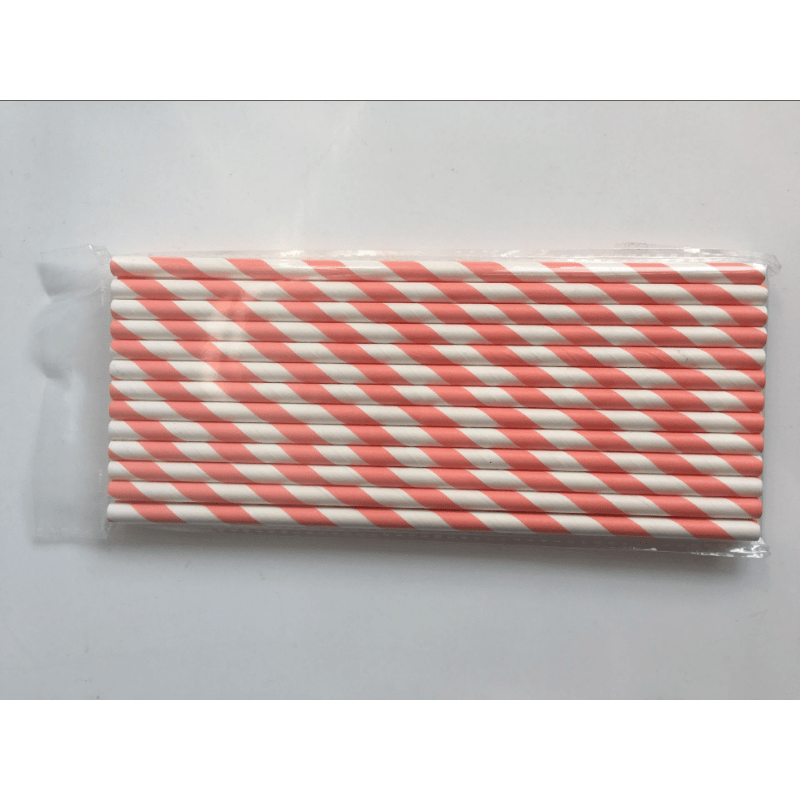 25 Pailles Papier pour Cake Pops Rayées - Image 27