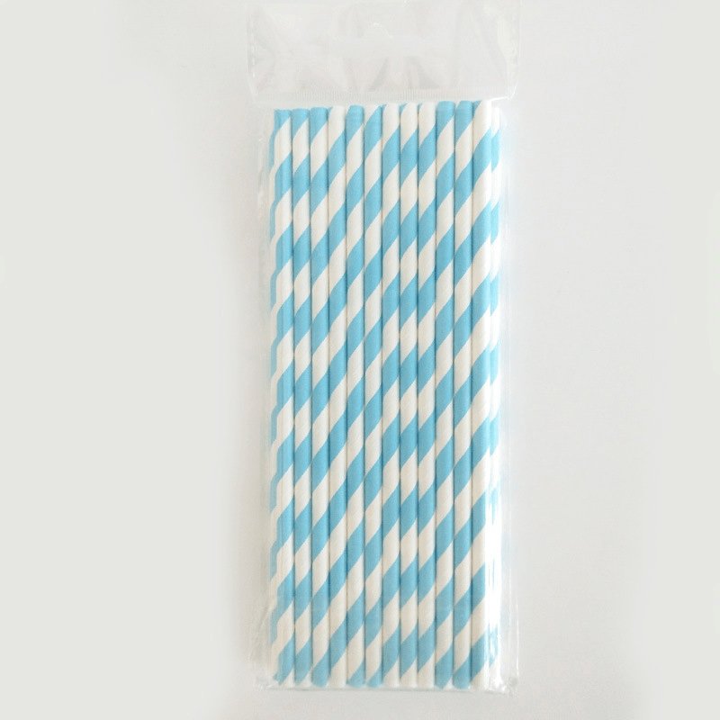 25 Pailles Papier pour Cake Pops Rayées - Image 37