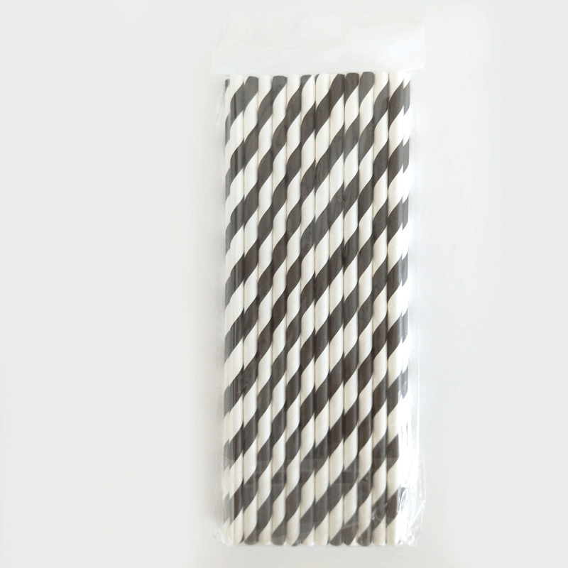 25 Pailles Papier pour Cake Pops Rayées - Image 38