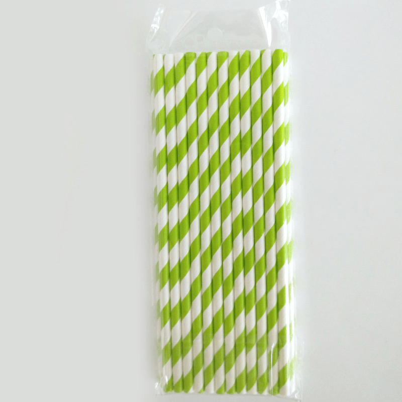 25 Pailles Papier pour Cake Pops Rayées - Image 33