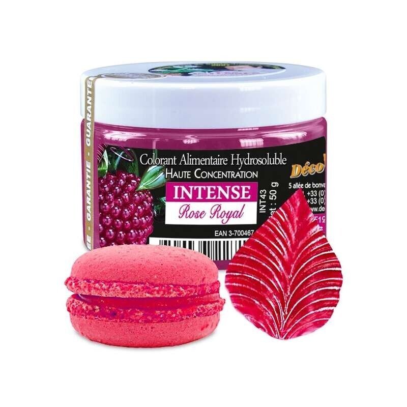 Colorant Alimentaire Hydrosoluble Intense en Poudre Rose Royal 50gr - Déco Relief
