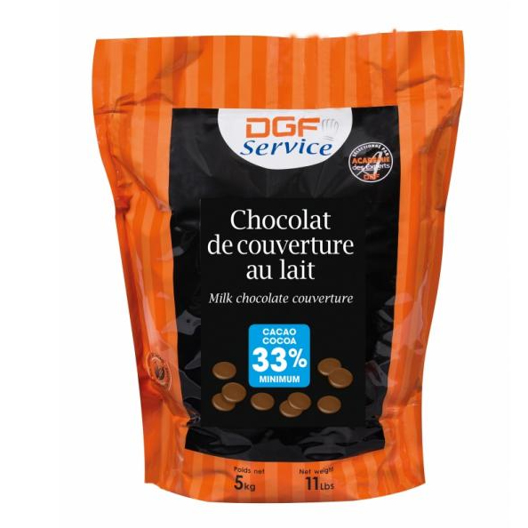 CHOCOLAT DE COUVERTURE AU LAIT 33% 5KG