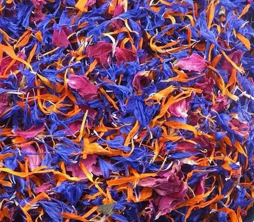 Mélange de fleurs comestibles séchées » flower mix life «