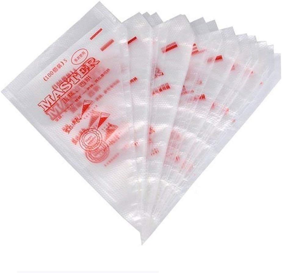 100 Pcs Poches à Douille Jetable en Plastique