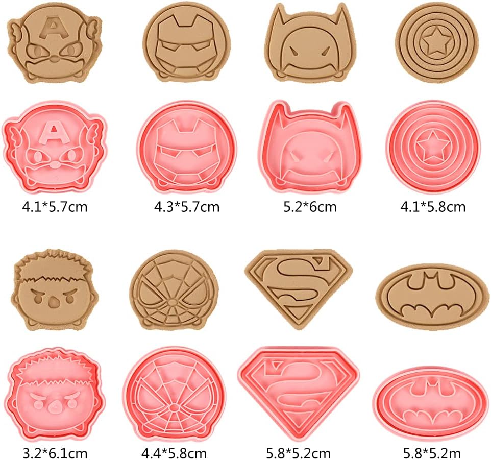 SET. 8 Emporte-pièces Super Héros - Image 3