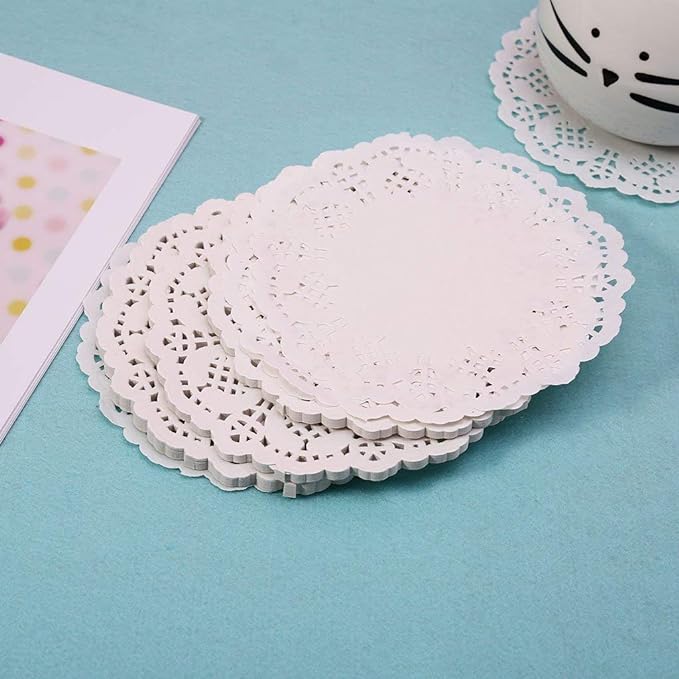 Dentelle Ronde en Papier Blanc 12pcs - Image 3