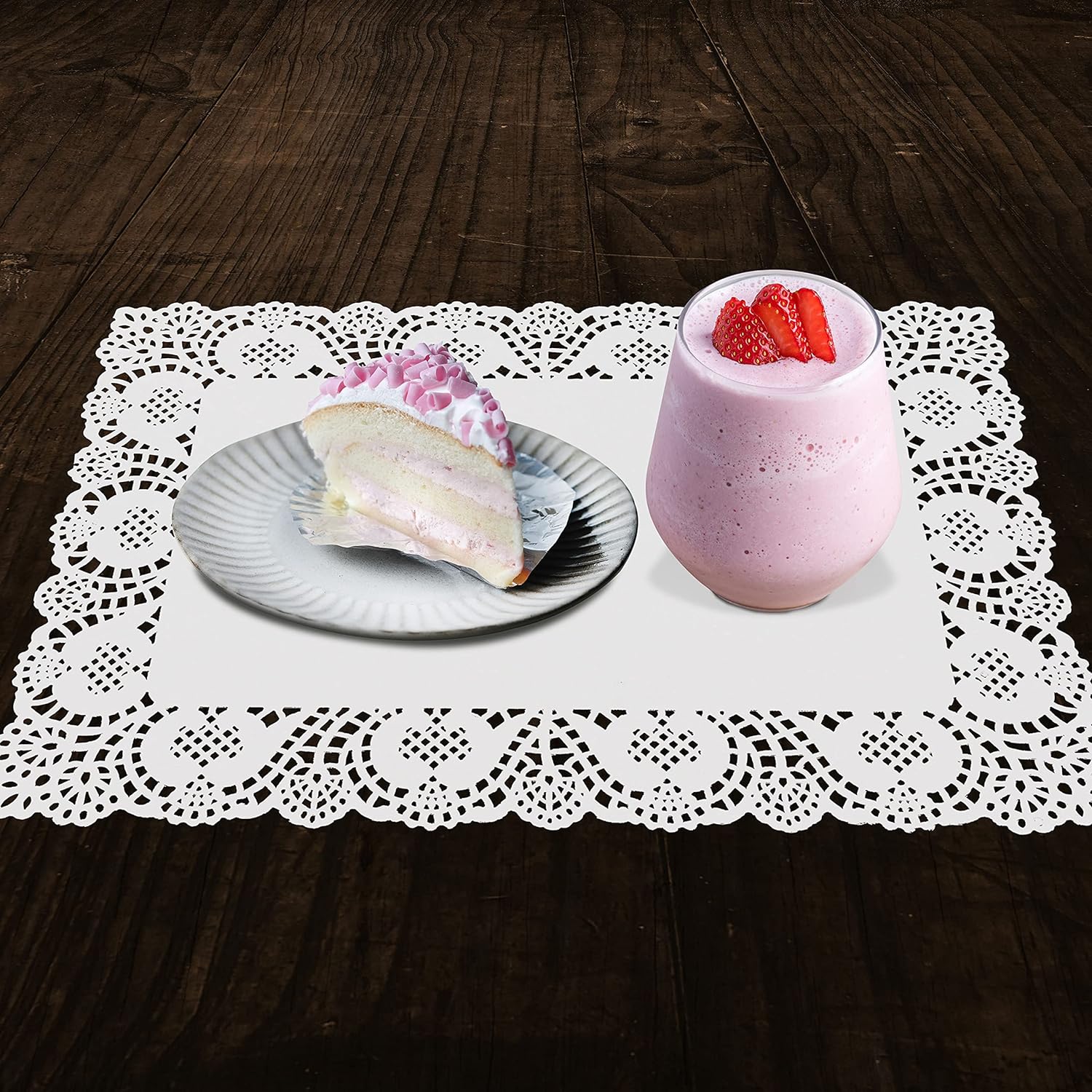 Papier Dentelle Blanc Rectangulaire 12pcs - Image 4