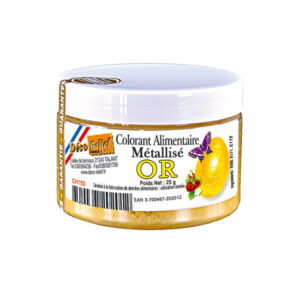Colorant Alimentaire Métallisé en Poudre Or 25gr - Déco Relief