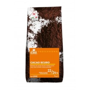 ICAM 1kg. CACAO EN POUDRE EXTRA BRUTE NON SUCRÉ. SANS GLUTEN QUALITÉ SUPÉRIEURE.