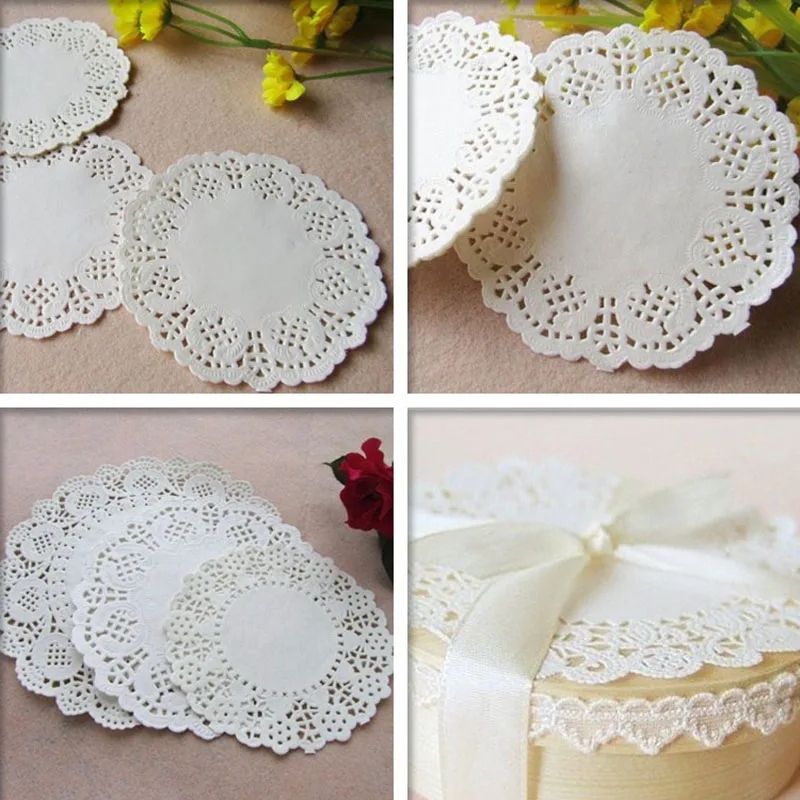 Dentelle Ronde en Papier Blanc 12pcs - Image 6