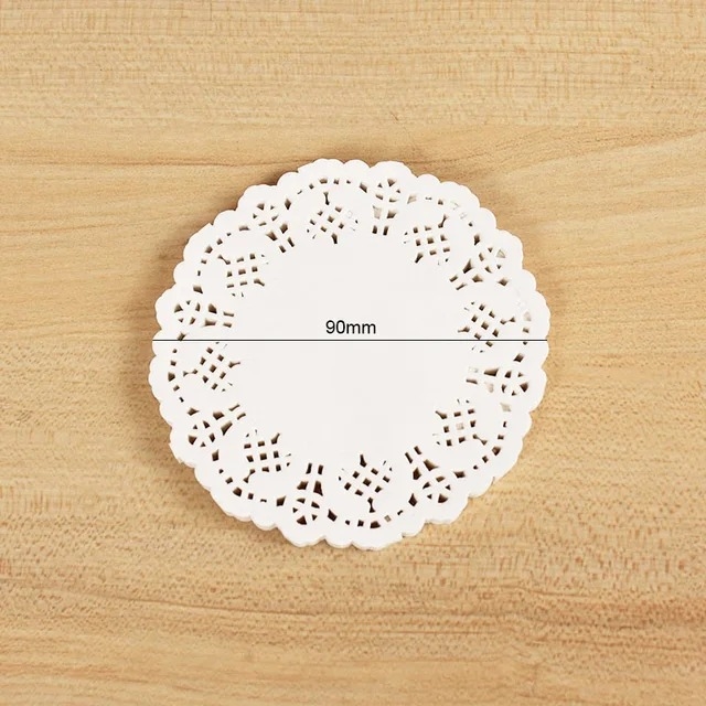 Papier Dentelle Blanc Ronde 9 cm 50 PCs - Image 3