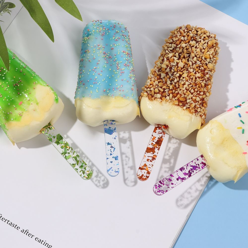 10 bâtonnets de glace en acrylique à paillettes réutilisables 11.5 CM - Image 6