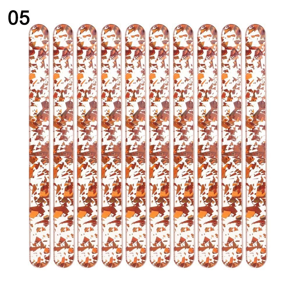 10 bâtonnets de glace en acrylique à paillettes réutilisables 11.5 CM - Image 10