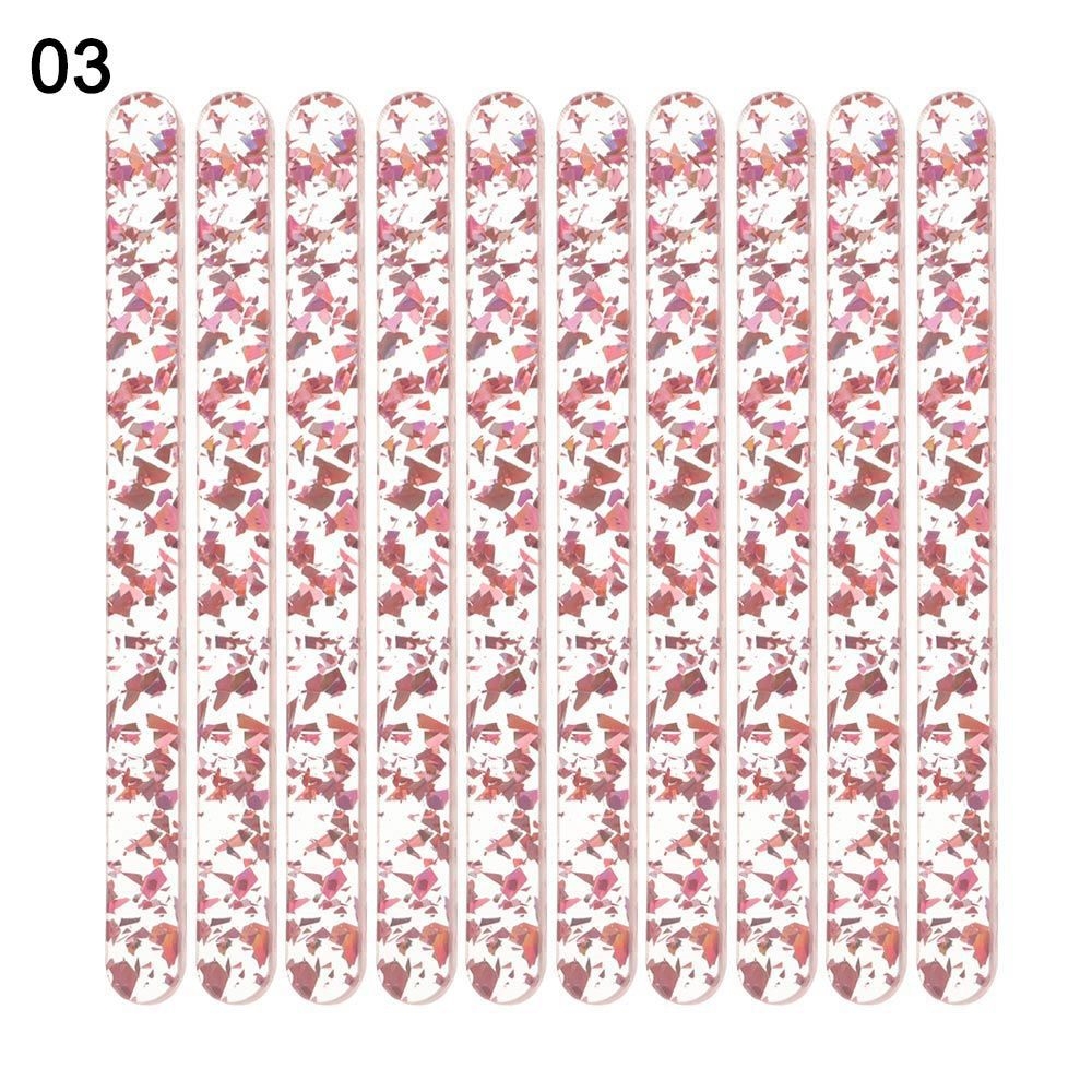 10 bâtonnets de glace en acrylique à paillettes réutilisables 11.5 CM - Image 2