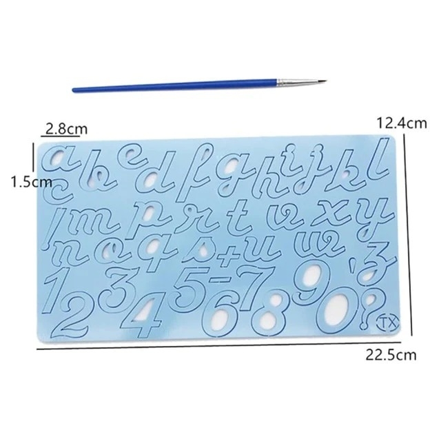 Embosseur pour Pâte à Sucre Alphabet avec Pinceau