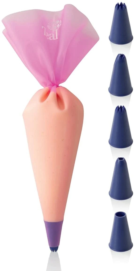 Poche à Decorer en Silicone + 5 Douilles