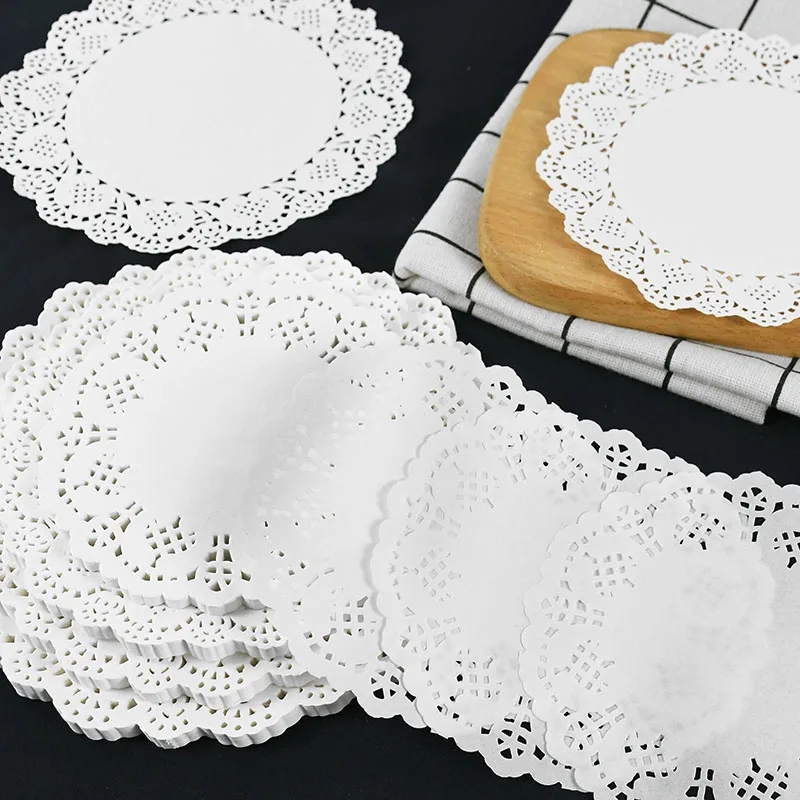 Dentelle Ronde en Papier Blanc 12pcs - Image 9