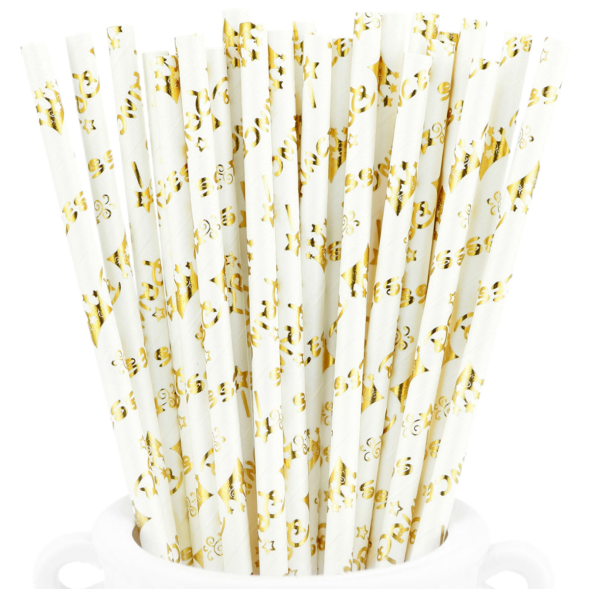 25 Pailles Papier pour Cake Pops Rayées - Image 6